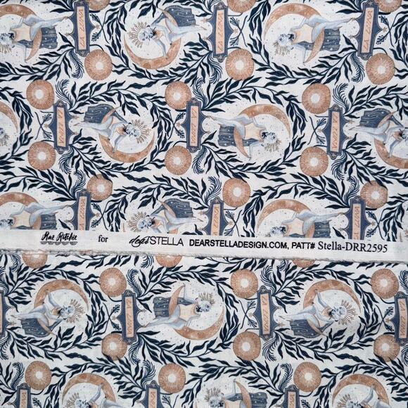 La Luna by Rae Ritchie for Dear Stella Fabric - 1/2 Yard - Celestial Lady, Moon - Picture 7 of 7